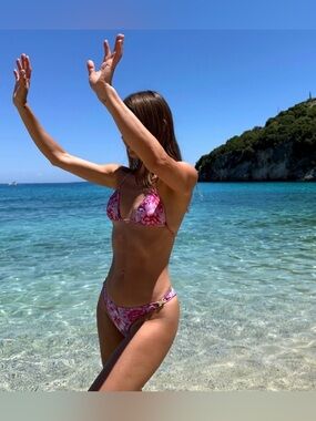 Sommer Swim Lotta Azalea Bikini Top AND Tiago Azalea Bottoms Set Both Size S NWT